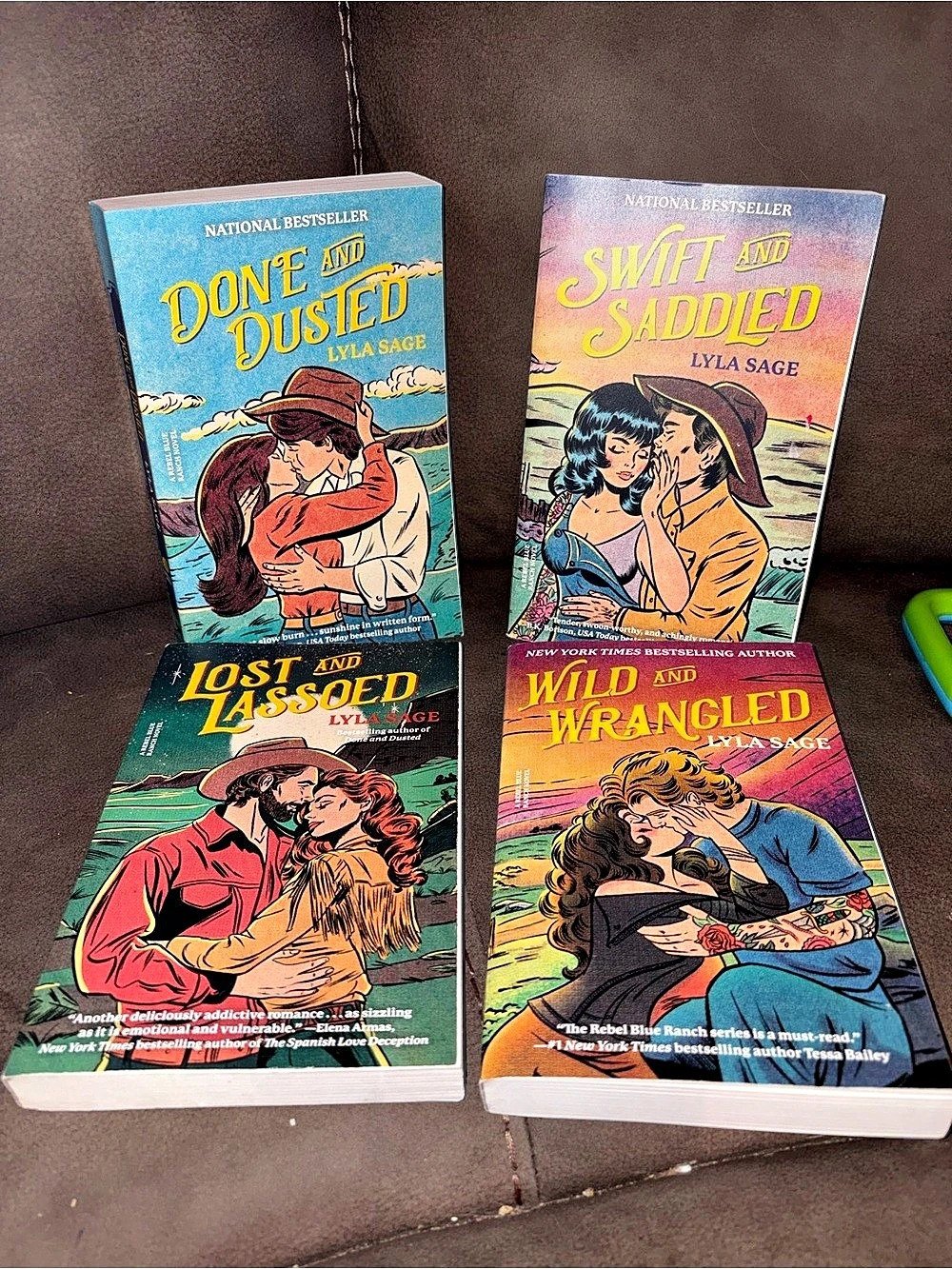Lyla Sage romance book set Done and Dusted Swift and Saddled Book
